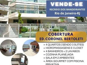 Cobertura para Venda em Rio de Janeiro/RJ Recreio dos Bandeirantes 4 Quartos