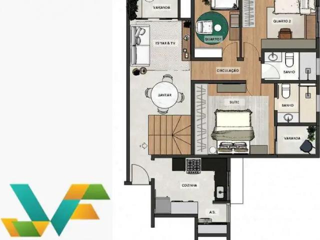 Cobertura para Venda em Santa Luzia/MG Nossa Senhora das Graças 2 Quartos