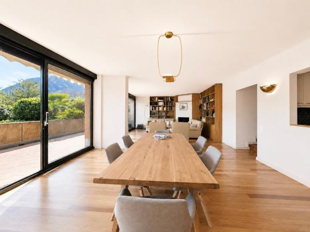 Collina d'Oro, Lugano: 3,5 Zimmer Wohnung mit Terrassen und Garten
