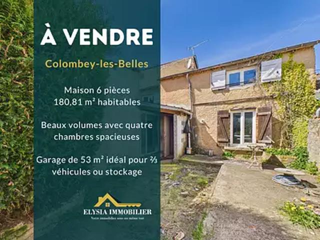 Colombey les Belles 54170 Achat / Vente maison 6 pièces t6