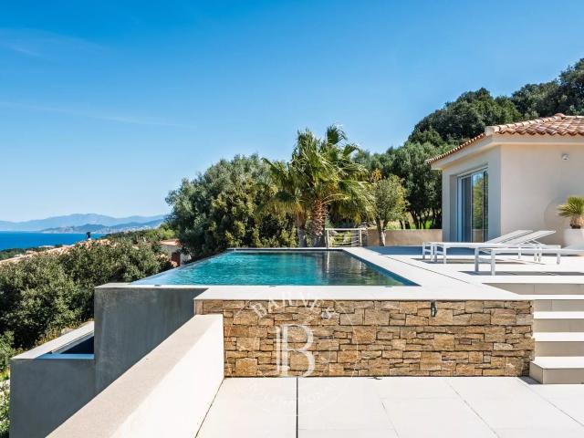 Corbara, villa 4 chambres, piscine à débordement, vue mer im. 167m² Corbara
