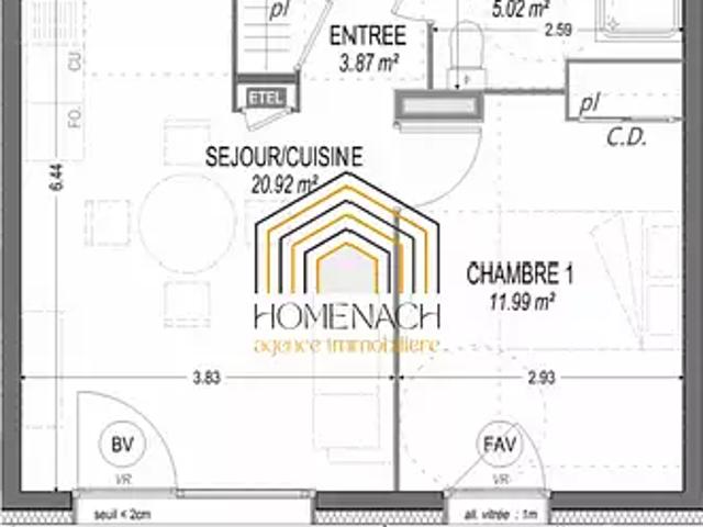 Corbelin 38630 Achat / Vente appartement 2 pièces t2