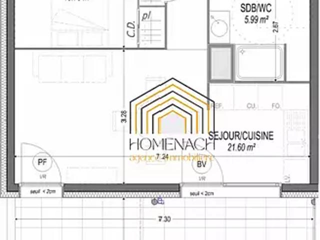 Corbelin 38630 Achat / Vente appartement 2 pièces t2
