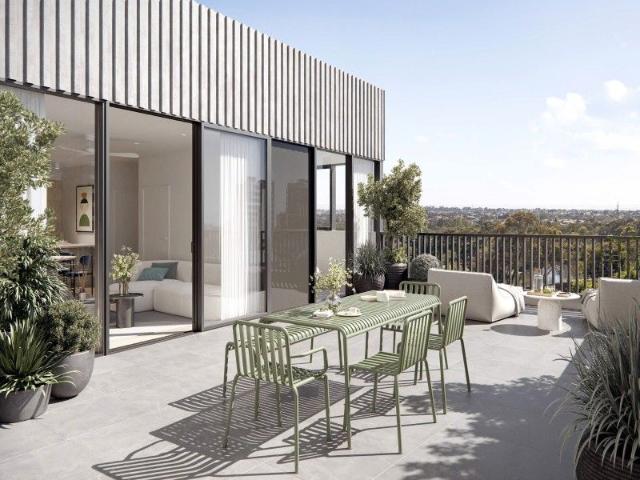 Corner apartment with large wrap around balcony