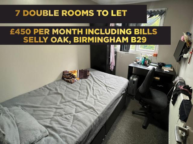 Coronation Road, Selly Oak B29 7 bed house share to rent £450 pcm £104 pw