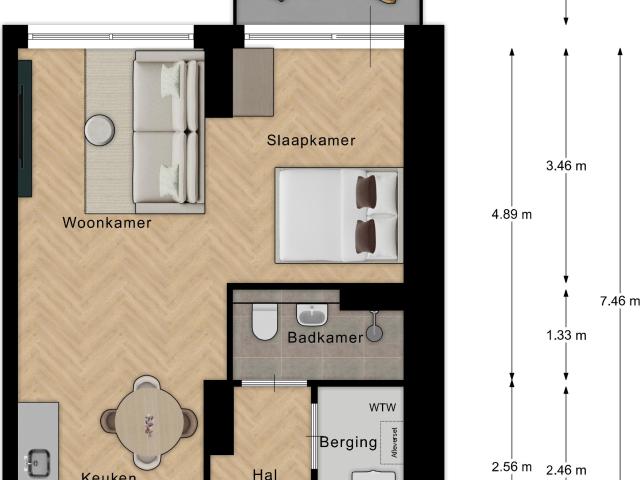 Corridorflat in Zaandam