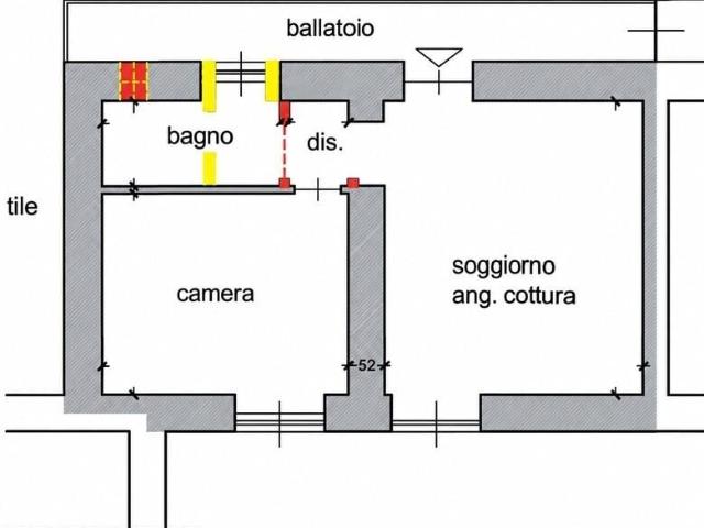 Corso Vercelli 28 bilocale 54mq