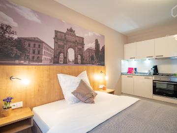 Cosy and fully equipped studio in Munich with good transport connections