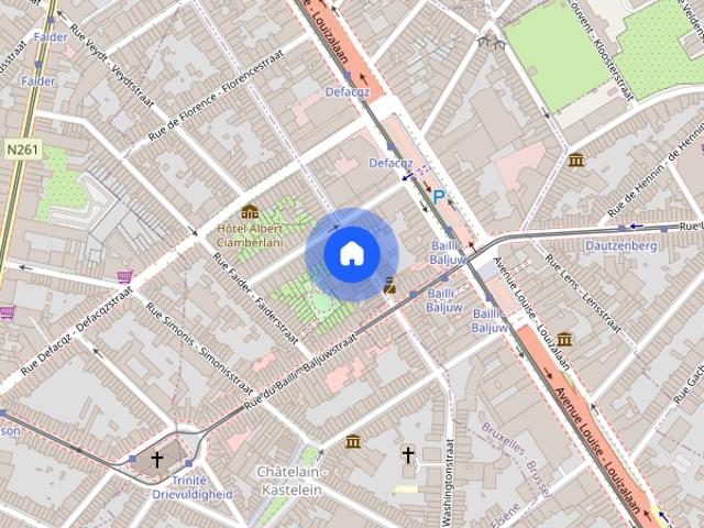 Cosy and modern 2 bedroom apartment with a balcony in Ixelles upper floor