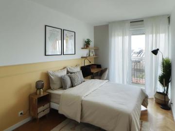 Cosy 13 m² bedroom with balcony for rent in coliving near Paris SDN51