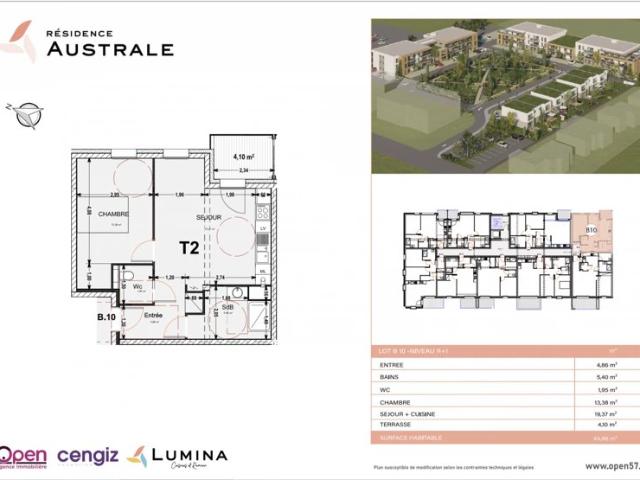 COSNES ET ROMAIN, Résidence Australe, Appartement T2 au R+1