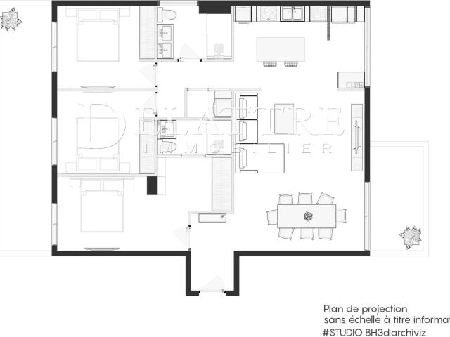 Coup de coeur: grand 4 pièces avec 2 terrasses, vue mer et. 95m² Antibes