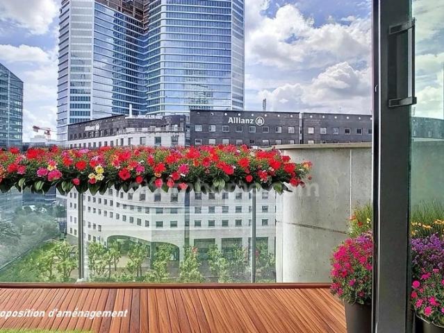 Courbevoie La Défense appartement 2 chambres, balcon, environnement calme et verdoyant