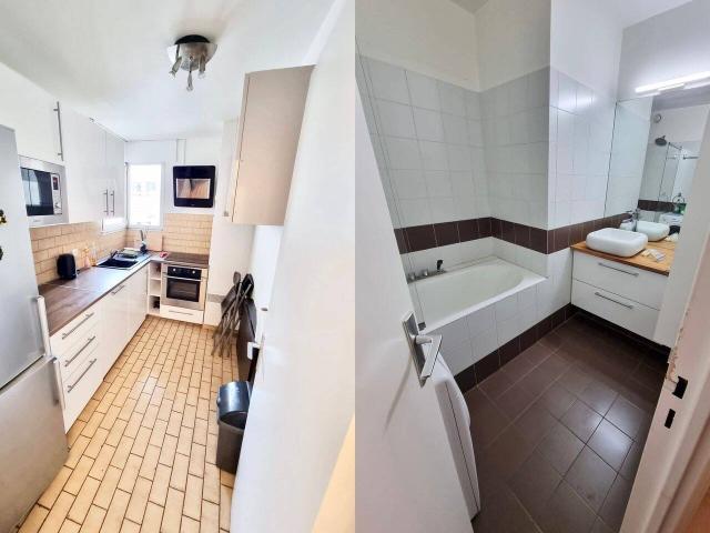 Courbevoie Superbe T2 meublé de 56m² avec Terrasse, Box & Vue Jardin