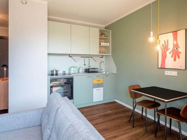 Cozy open ended 2 room apartment with open plan living area and balcony at RIX Neukölln, Berlin Amsterdam Apartments for Rent