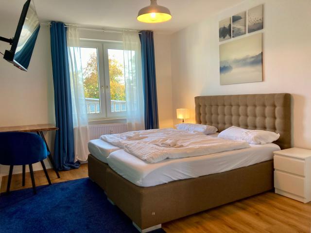 Cozy apartment with 4 single beds, kitchen living room and large balcony in Bielefeld center