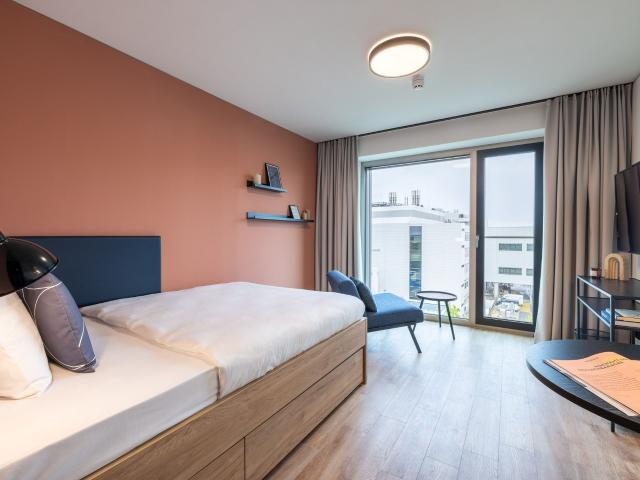 Cozy studio apartment in a coliving community with coworking, gym and events