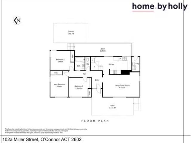 Charming 3 BR 102a Miller Street, O'connor House for rent Lis.