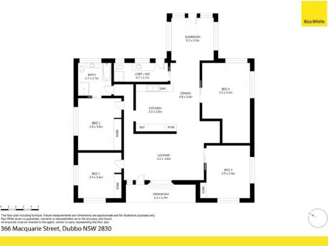 Nice 4 BR 366 Macquarie Street, DUBBO House for rent Listed b.