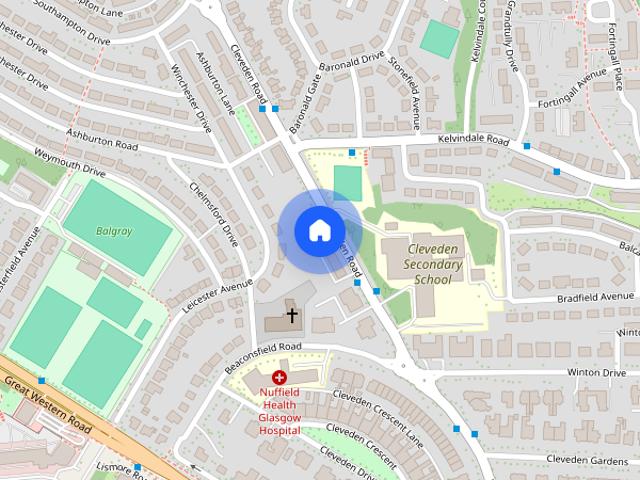 Cleveden Road flat 1/1 at 67 G12 0JN