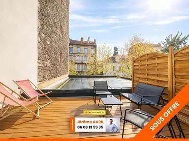Clermont Ferrand 63000 Achat / Vente appartement 2 pièces t2 terrasse cave