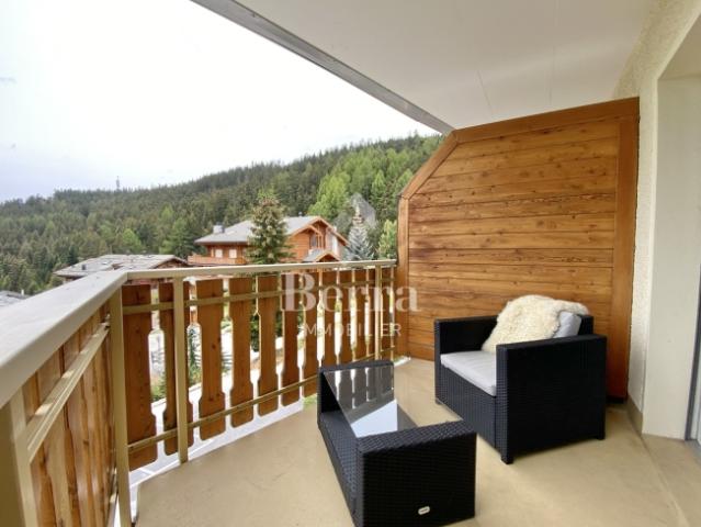 Crans Montana – Charmante Studio Wohnung mit Balkon in Vermala