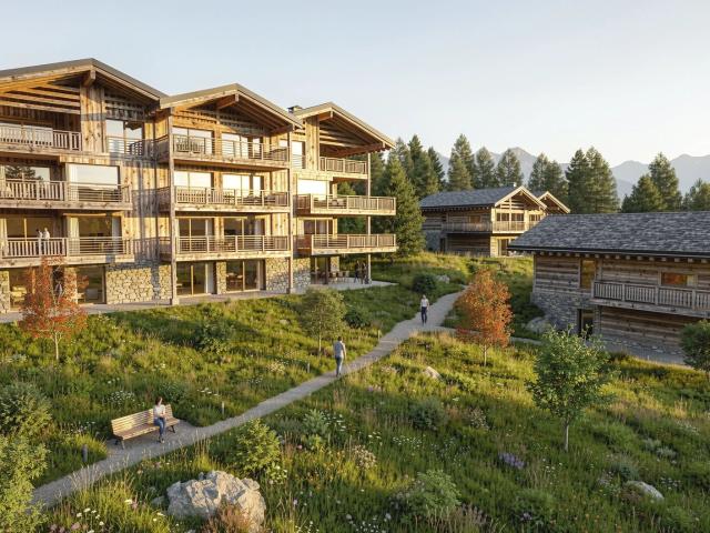 Crans Montana, 4.5 Zimmer mit hohem Ansehen im Erdgeschoss mit Aussicht