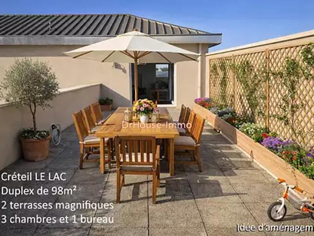 Créteil 94000 Achat / Vente appartement 4 pièces t4 au dernier étage terrasse