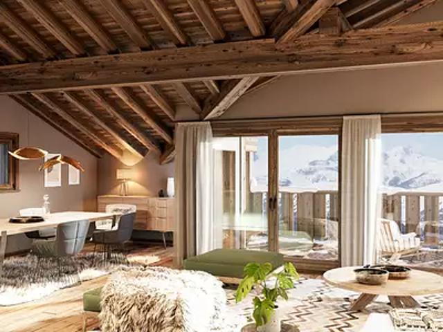Crest Voland 73590 Achat / Vente appartement 6 pièces t6 au dernier étage terrasse