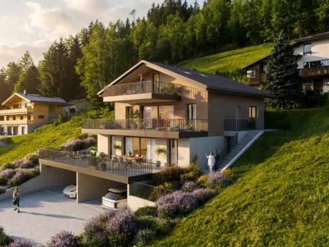 Crésuz – Neue hochwertige 5,5 Zimmer Wohnung mit Panoramablick