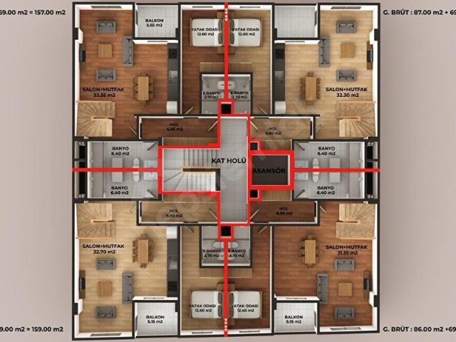 Cumhuriyet Mahallesinde Denize 100 m mesafede satılık dubleks daire
