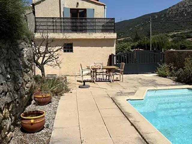 Cucugnan 11350 Achat / Vente maison 4 pièces t4 piscine terrasse