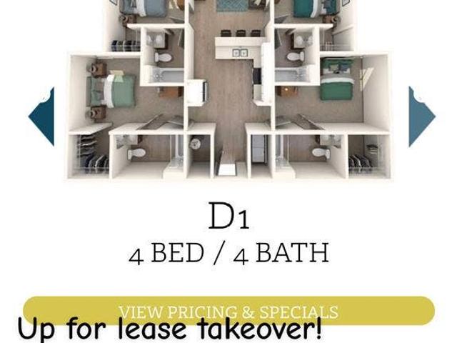 D1 Room 4 Bed 4 Bath