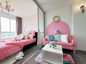 DCRB110 ดีคอนโด แคมปัส รีสอร์ท บางนา, ชั้น 8 ตึก C, 30 ตรม. 12,000 บ. Line: @p2nproperty