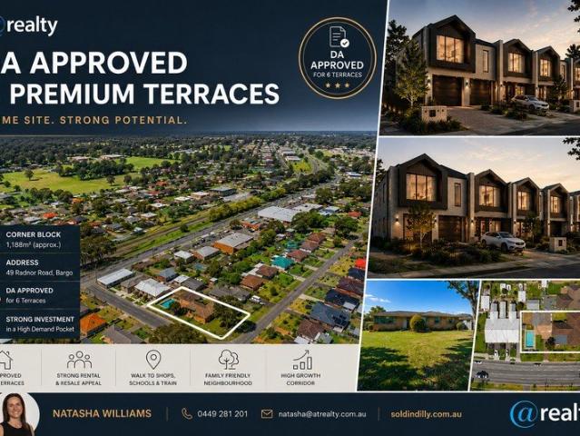 DA APPROVED DEVELOPMENT OPPORTUNITY 6 TERRACES