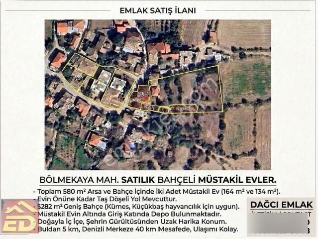 Dağcı Emlak Buldan Bölmekaya Da Satılık Bahçeli Müstakil Evler