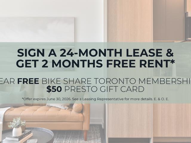 Daniels on Parliament 2 Bedroom Apartment for Rent at 30 Dreamers Way, Toronto, ON M5A 0Y7 Regent Park