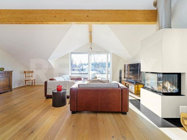 Dans PPE de standing, 4,5 pièces, vaste séjour, hauts plafonds, terrasse sud et jardin arboré