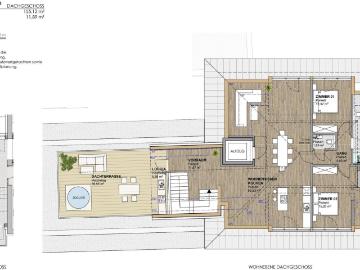 DACHGESCHOSSWOHNUNG mit AUSBLICK * ca. 155,12m² inkl. 1 Parkplatz Wohnen über den Dächern von St. Veit an der Glan
