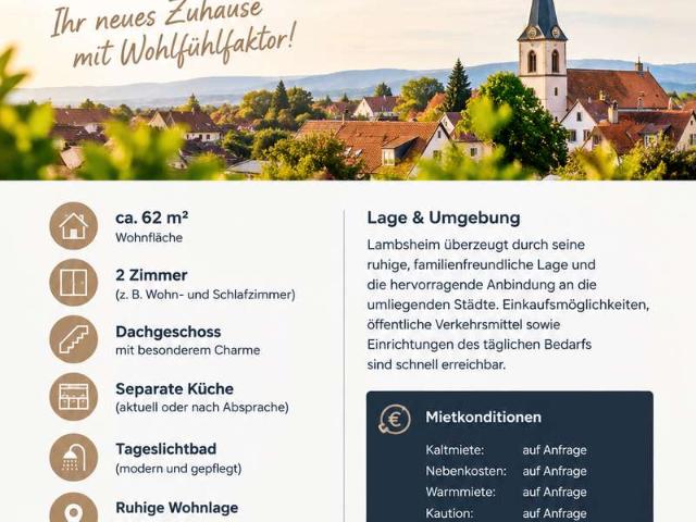 Dachgeschosswohnung mit besonderem Scharm