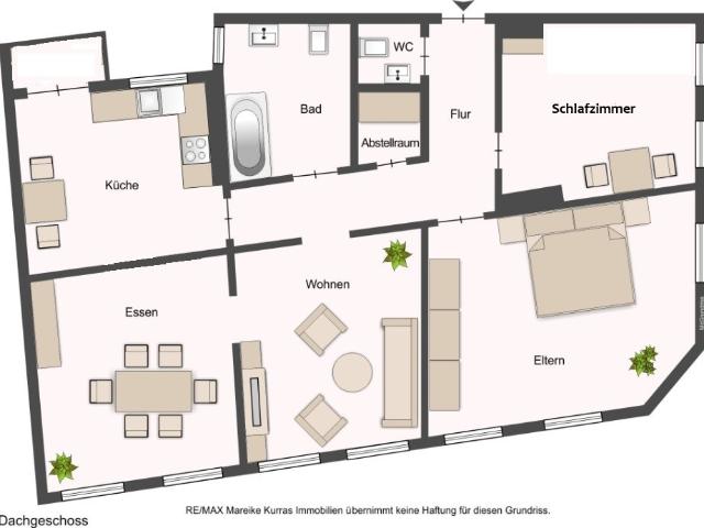 Dachgeschosswohnung ca. 110 m² mit Balkon zur Selbstnutzung oder Anlage freistehend
