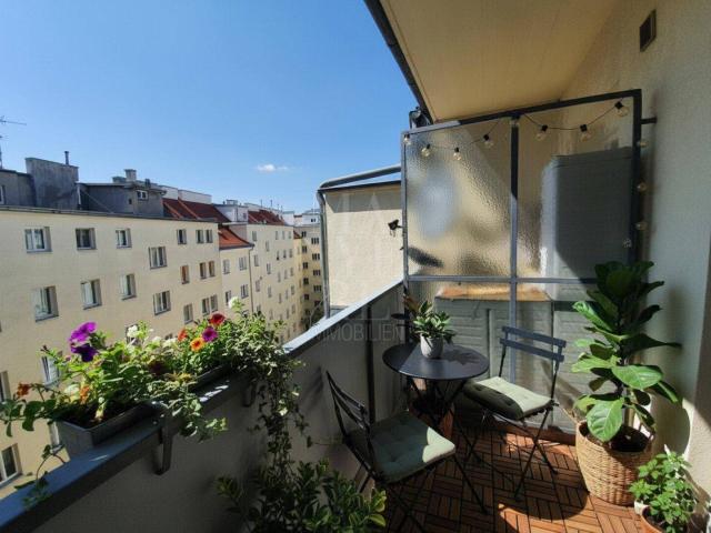 Dachgeschoss OHNE SCHRÄGEN mit Loggia Innenhoflage / Nestroyplatz U1
