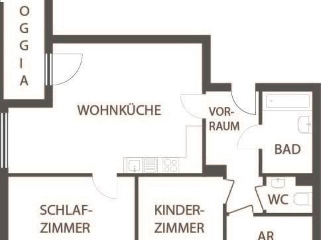 DAHEIM SEIN! Geförderte 3 Zimmerwohnung mit Loggia und Carportplatz in Thomatal! Mit hoher Wohnbeihilfe