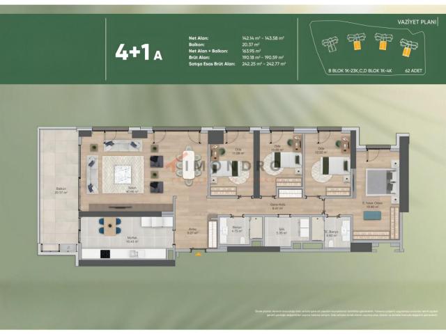 Daire 3+1 Kartal, İstanbul, Türkiye 225225