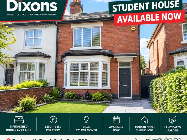 Dartmouth Road, Birmingham, B29 5 bed house share to rent £350 pcm £81 pw