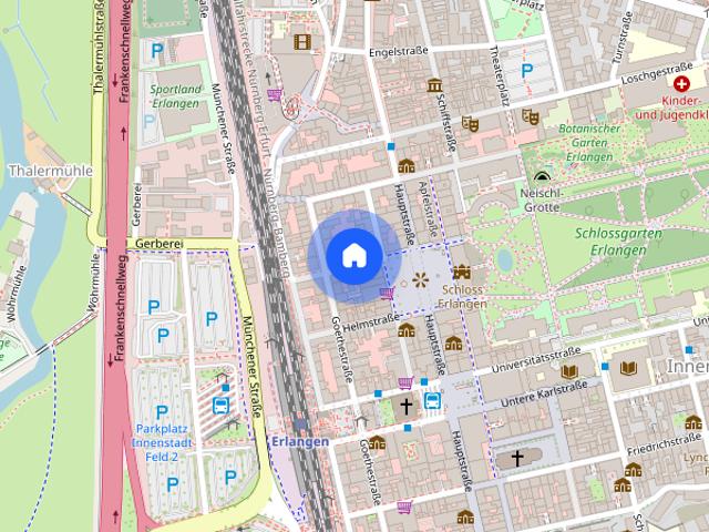 Das Stadtzentrum im Blick! 1,5 Zimmer Apartment mit Balkon direkt am Langemarckplatz in Erlangen