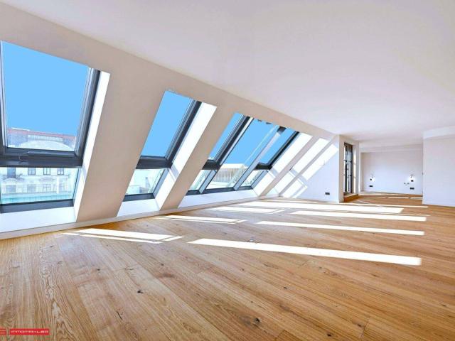 DAS PENTHOUSE MIT WEITBLICK OFFENE RAUMSTRUKTUR 2 DIREKTE TERRASSEN + 1 FANTASTISCHE XL ROOFTOP AREA WIENBLICK HIGH END IN VOLLENDUNG