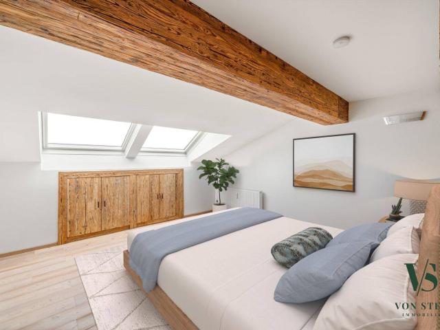 das ultimative Wohnvergnügen in Kitzbühel – modern sanierte Dachgeschosswohnung mit Balkon und Garage!