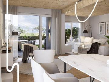DAS VIERHOLZ SCHWERTING | Traumhafte Neubau Doppelhaushälfte D im Eigentum | Hohe Salzburger Wohnbauförderung