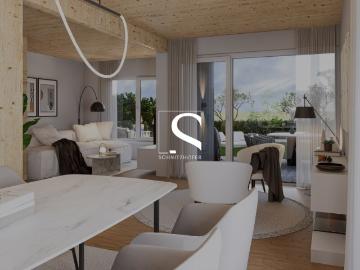 DAS VIERHOLZ SCHWERTING | Neubau Doppelhaushälfte C in Lamprechtshausen | Hohe Wohnbauförderung